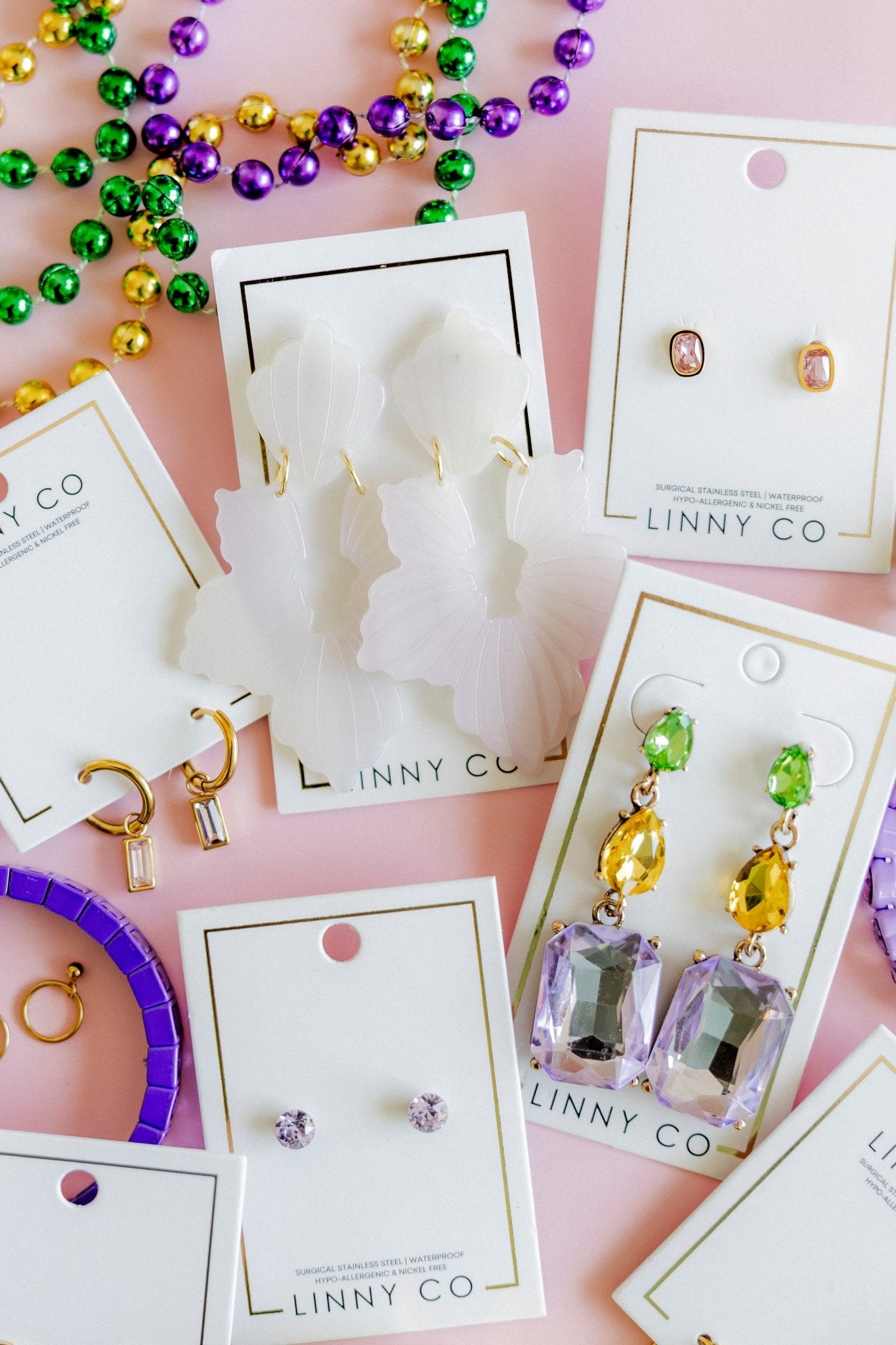 Screwback Stud Earrings Lux - Zuri Lilac - LINNY CO WholesaleStuds