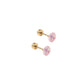 Screwback Stud Earrings Lux - Zuri Pastel Pink - LINNY CO WholesaleStuds