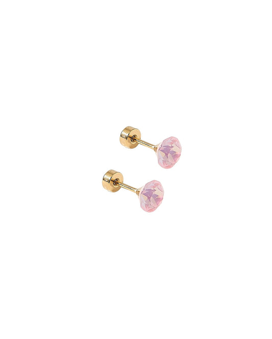 Screwback Stud Earrings Lux - Zuri Pastel Pink - LINNY CO WholesaleStuds