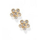 Screwback Stud Earrings - Lyla Flower Clear - LINNY CO WholesaleStuds