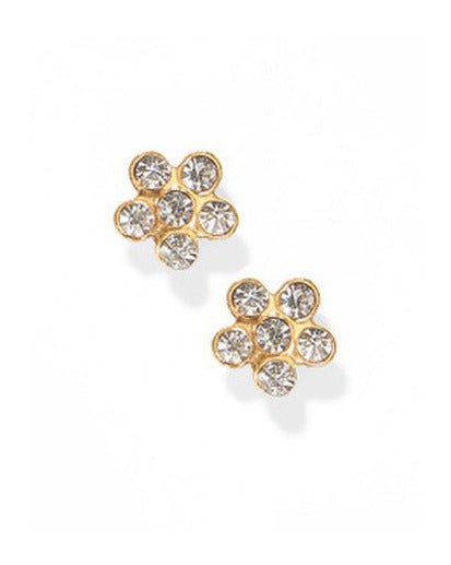 Screwback Stud Earrings - Lyla Flower Clear - LINNY CO WholesaleStuds