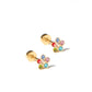 Screwback Stud Earrings - Lyla Flower Multi - LINNY CO WholesaleStuds