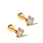 Screwback Stud Earrings - Lyla Flower Multi - LINNY CO WholesaleStuds