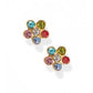 Screwback Stud Earrings - Lyla Flower Multi - LINNY CO WholesaleStuds