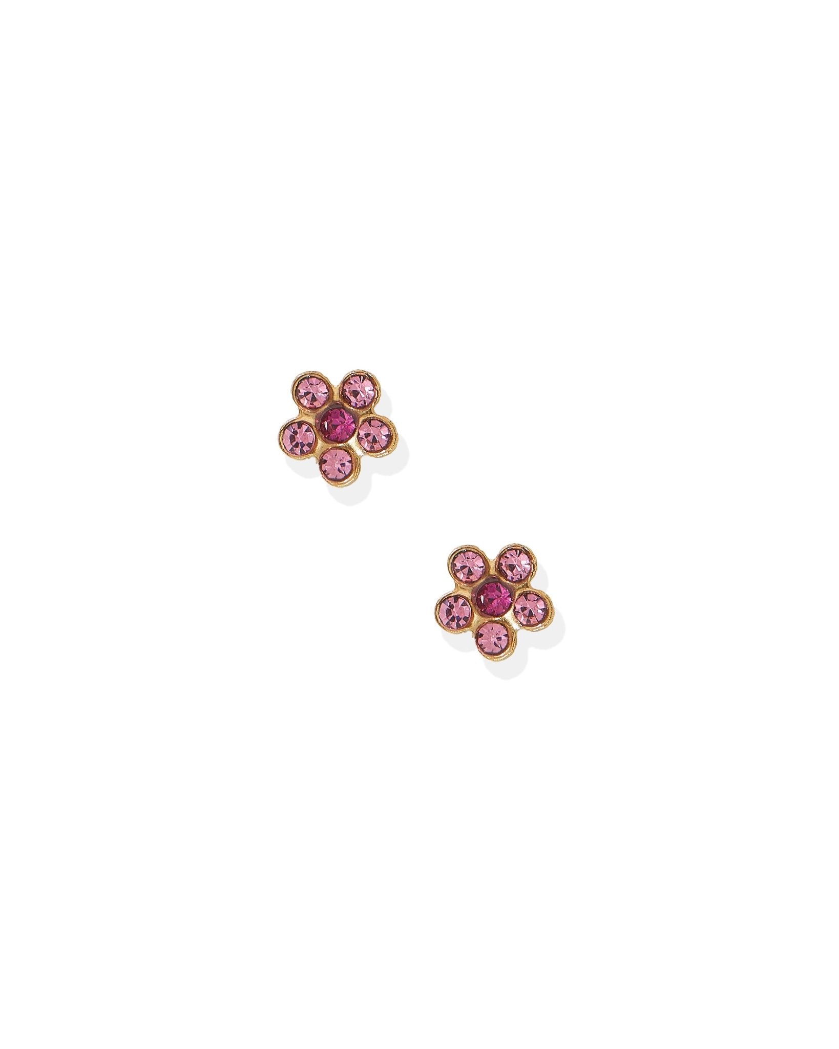 Screwback Stud Earrings - Lyla Flower Pink - LINNY CO WholesaleStuds