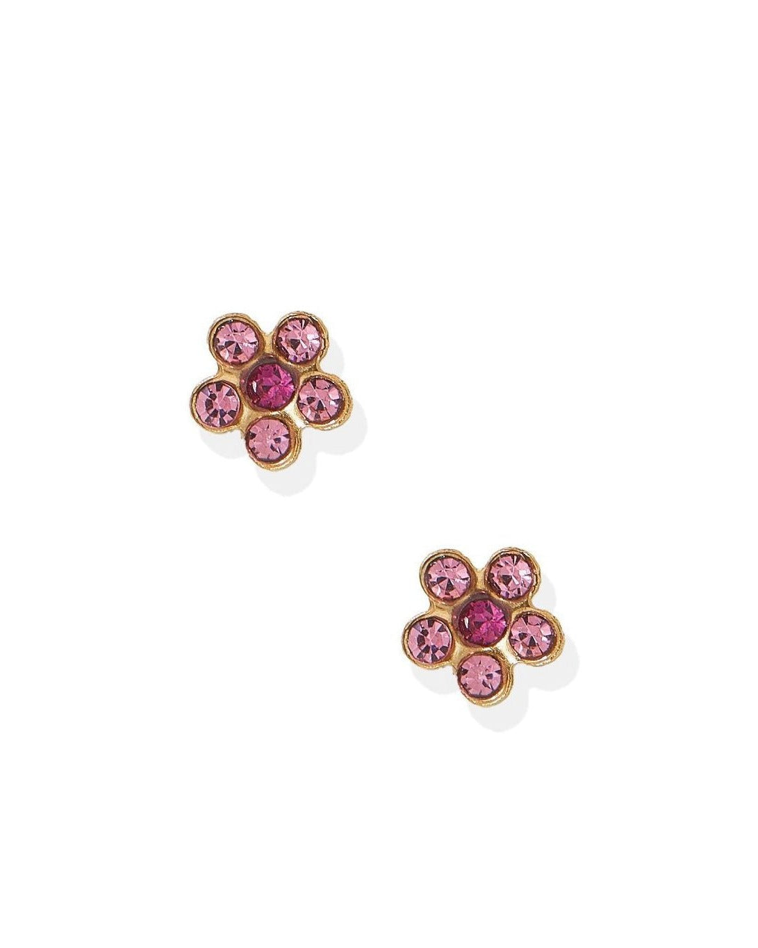 Screwback Stud Earrings - Lyla Flower Pink - LINNY CO WholesaleStuds