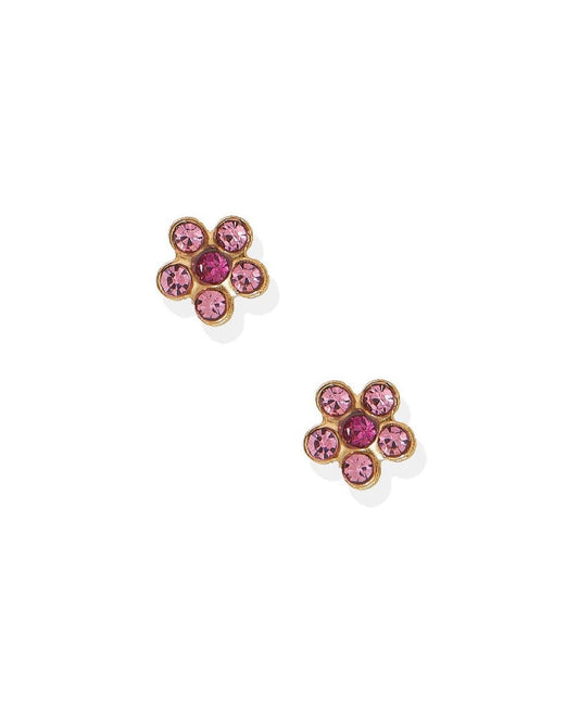 Screwback Stud Earrings - Lyla Flower Pink - LINNY CO WholesaleStuds