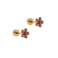 Screwback Stud Earrings - Lyla Flower Pink - LINNY CO WholesaleStuds