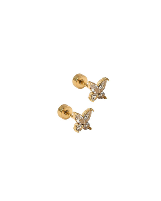 Screwback Stud Earrings - Lynn Butterfly - LINNY CO WholesaleStuds