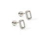 Screwback Stud Earrings - Madison Silver Clear - LINNY CO WholesaleStuds
