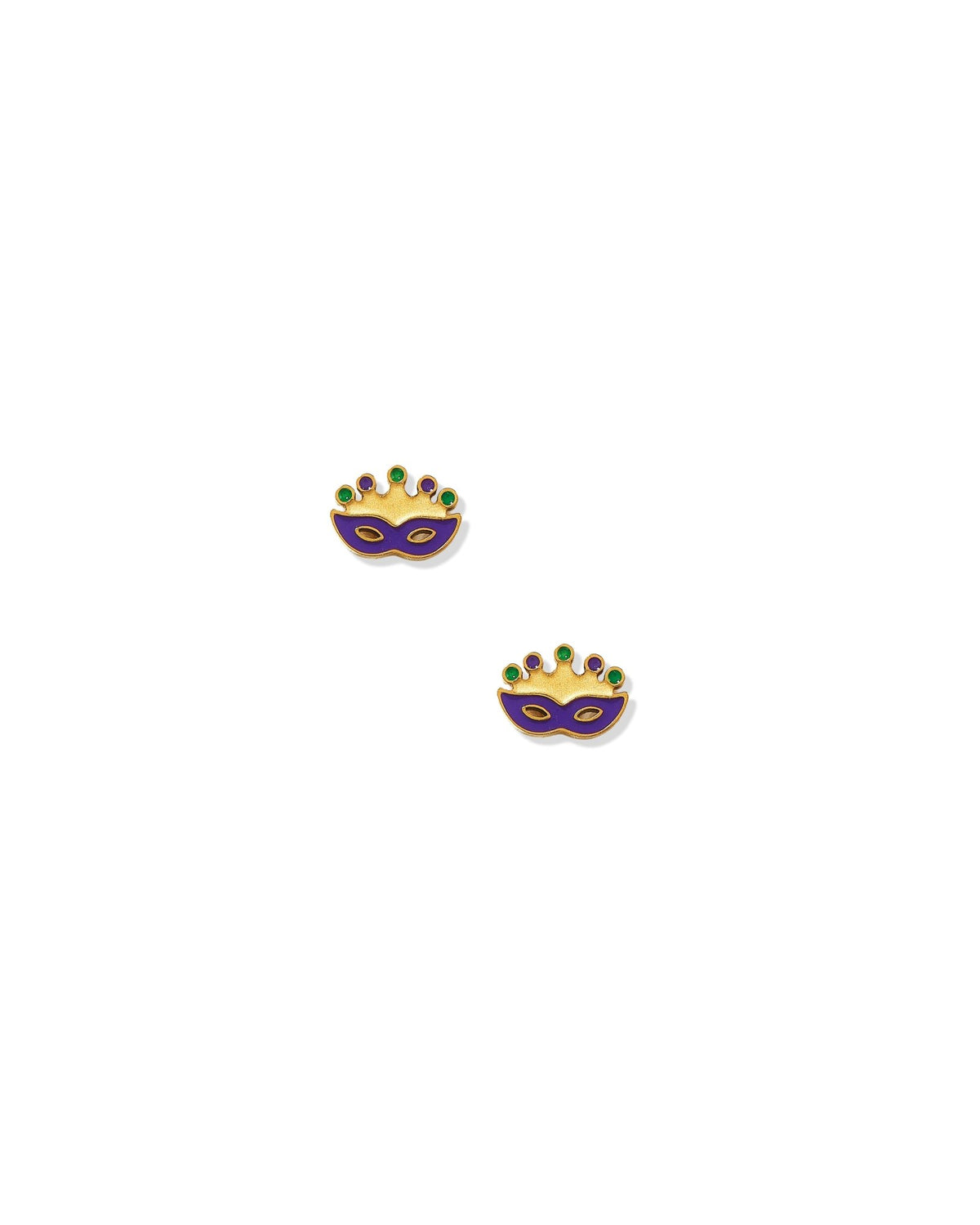 Screwback Stud Earrings - Mardi Gras Mask - LINNY CO WholesaleStuds