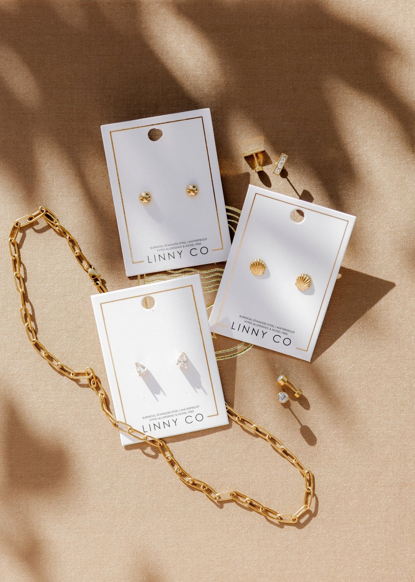 Screwback Stud Earrings - Marina Shell - LINNY CO WholesaleStuds