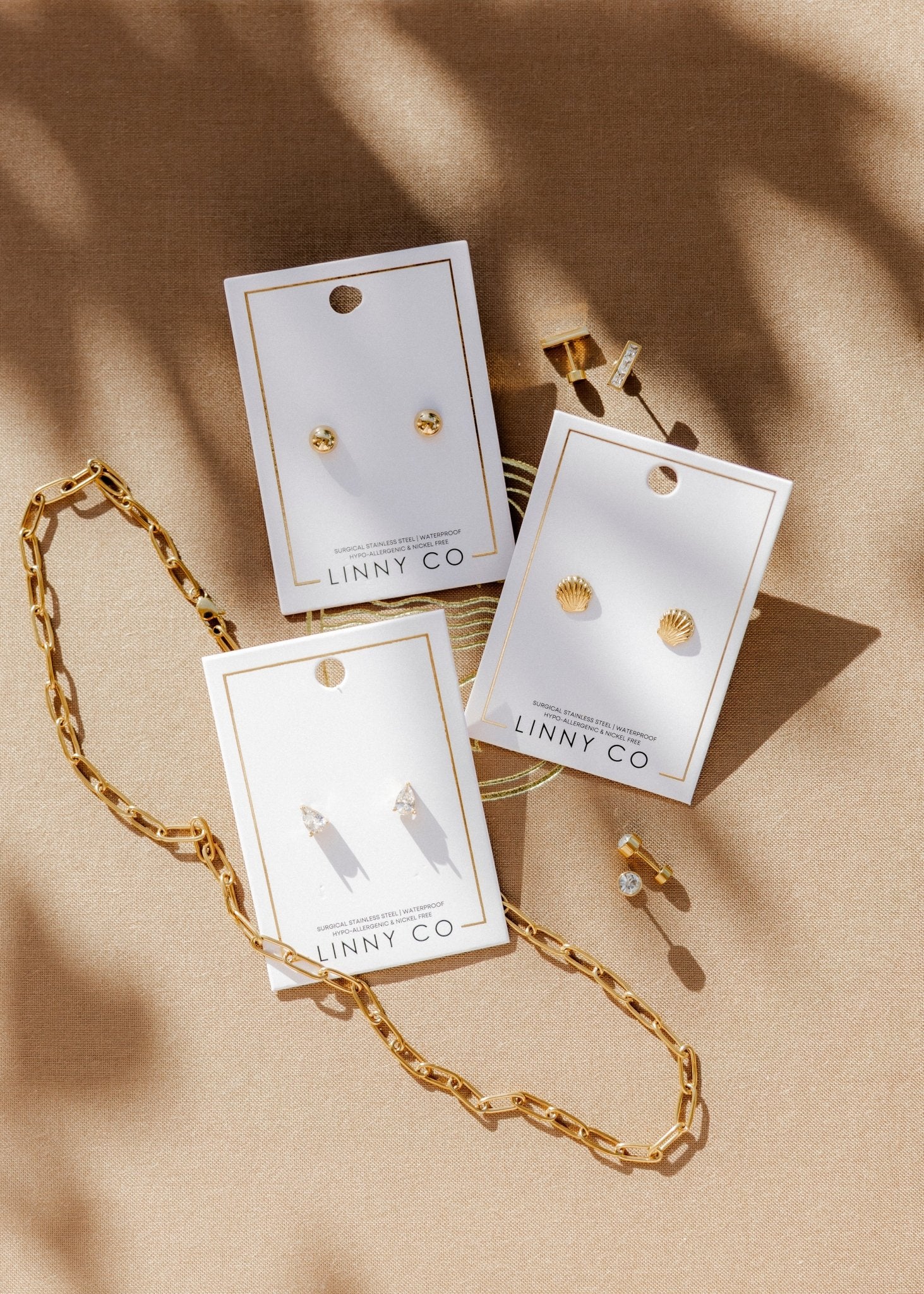 Screwback Stud Earrings - Marina Shell - LINNY CO WholesaleStuds