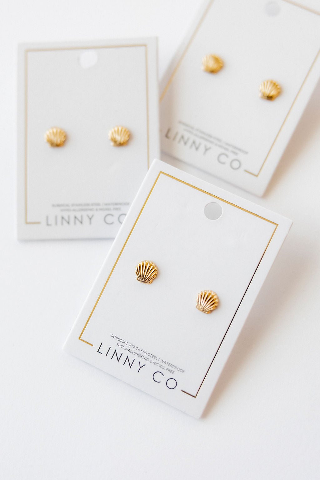 Screwback Stud Earrings - Marina Shell - LINNY CO WholesaleStuds