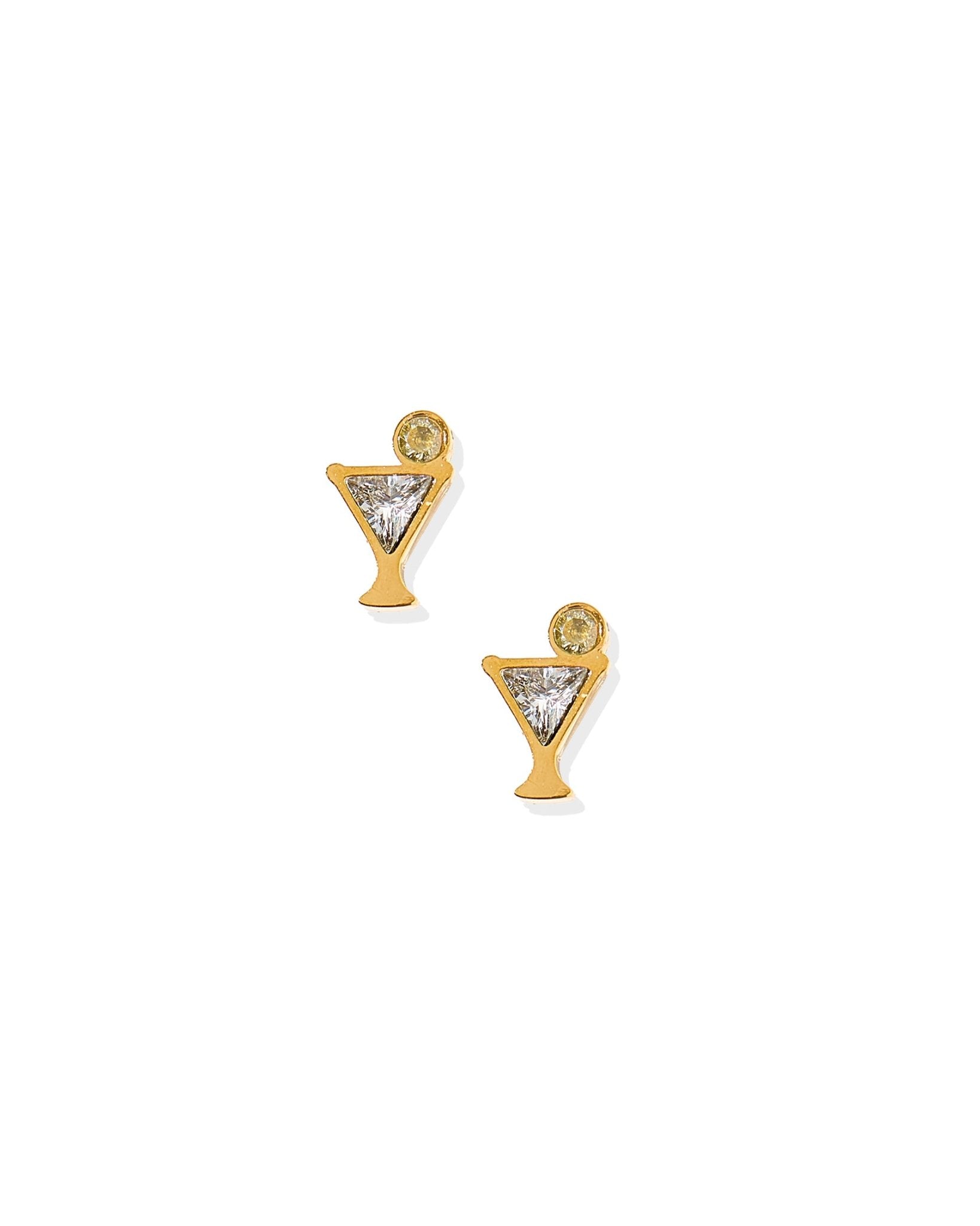 Screwback Stud Earrings - Martini - LINNY CO WholesaleStuds