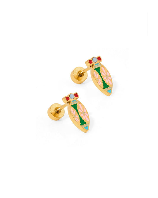 Screwback Stud Earrings - Merritt Ornament - LINNY CO WholesaleStuds