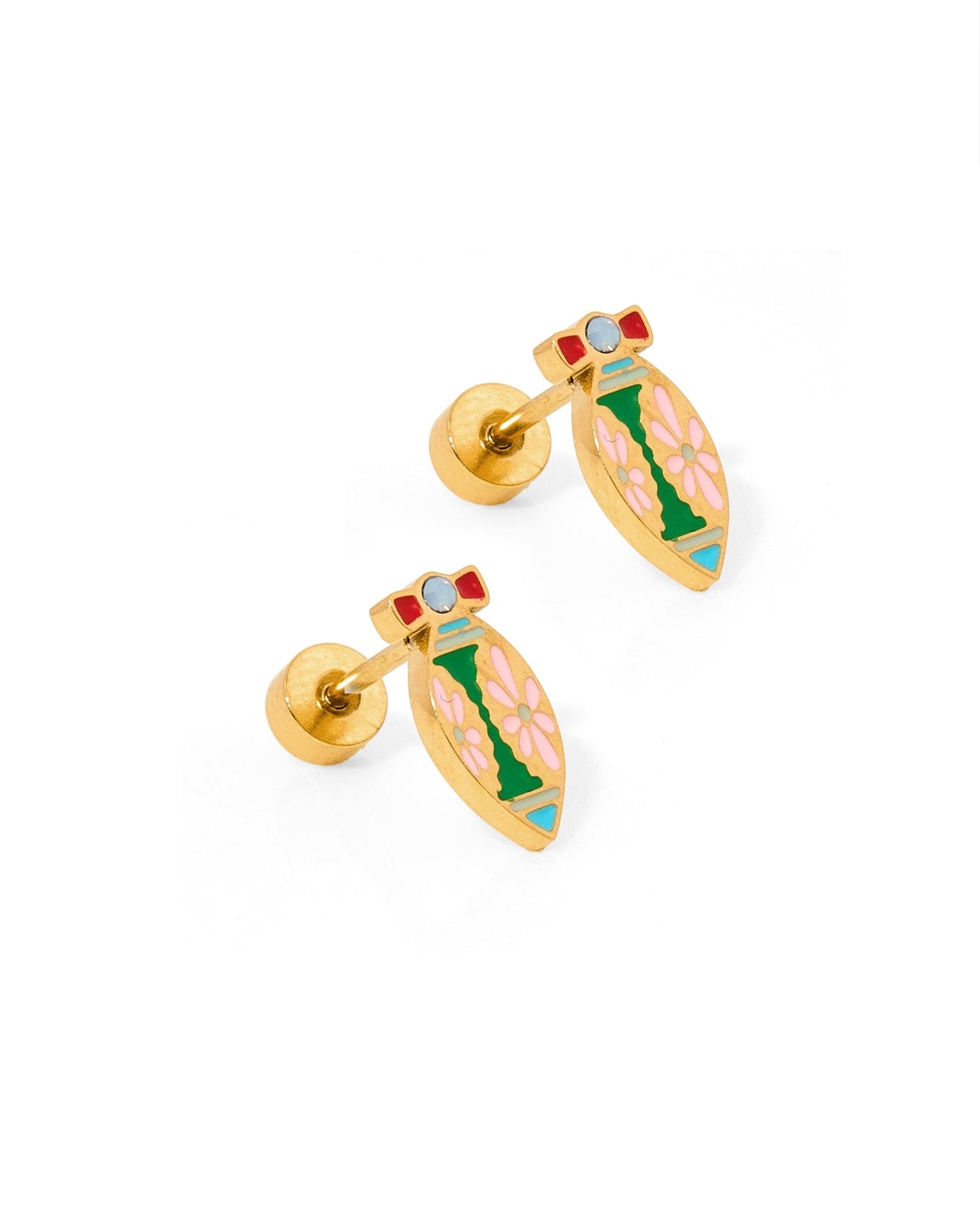 Screwback Stud Earrings - Merritt Ornament - LINNY CO WholesaleStuds