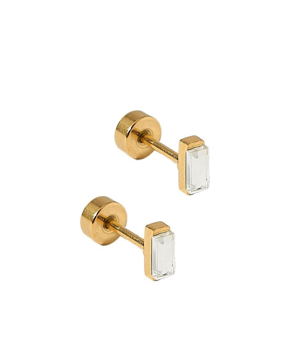 Screwback Stud Earrings - Micro Amber - LINNY CO Wholesale