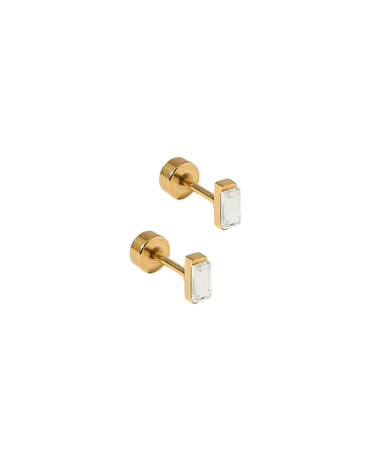 Screwback Stud Earrings - Micro Amber - LINNY CO Wholesale