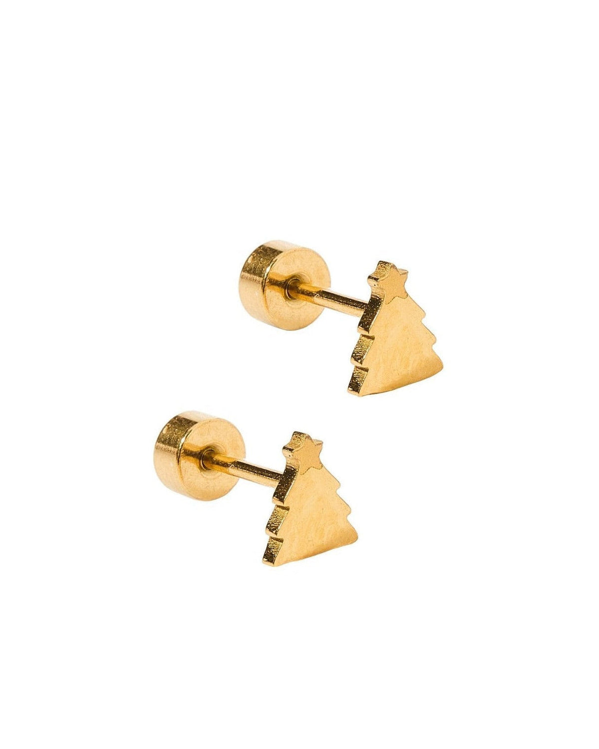 Screwback Stud Earrings - Micro Christmas Tree - LINNY CO WholesaleStuds