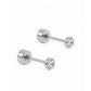 Screwback Stud Earrings - Micro Cooper Clear Silver 2mm - LINNY CO WholesaleStuds