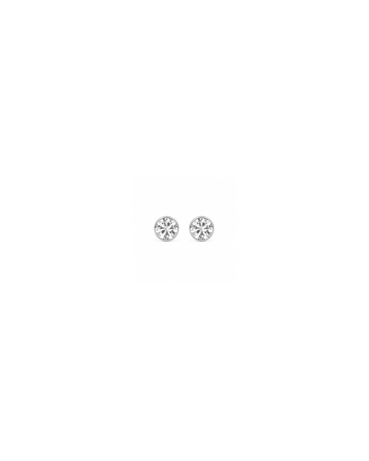 Screwback Stud Earrings - Micro Cooper Clear Silver 2mm - LINNY CO WholesaleStuds