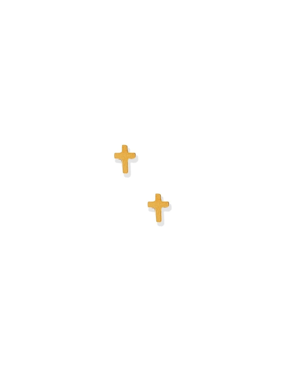 Screwback Stud Earrings - Micro Cross Gold - LINNY CO WholesaleStuds
