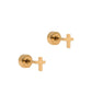 Screwback Stud Earrings - Micro Cross Gold - LINNY CO WholesaleStuds