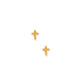 Screwback Stud Earrings - Micro Cross Gold - LINNY CO WholesaleStuds