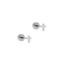 Screwback Stud Earrings - Micro Cross Silver - LINNY CO WholesaleStuds