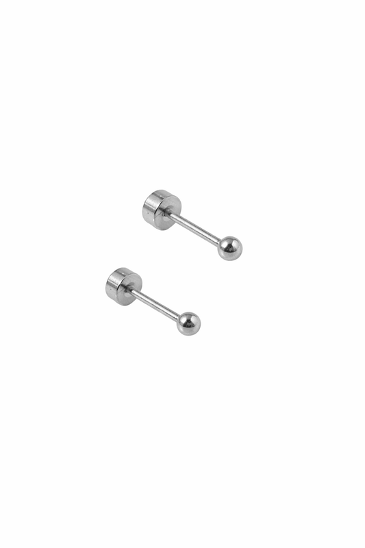 Screwback Stud Earrings - Micro Evelyn Silver - LINNY CO WholesaleStuds