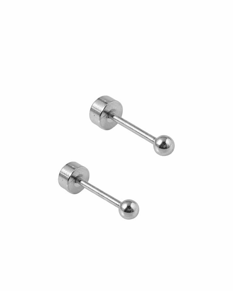 Screwback Stud Earrings - Micro Evelyn Silver - LINNY CO WholesaleStuds