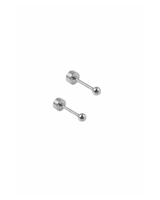 Screwback Stud Earrings - Micro Evelyn Silver - LINNY CO WholesaleStuds