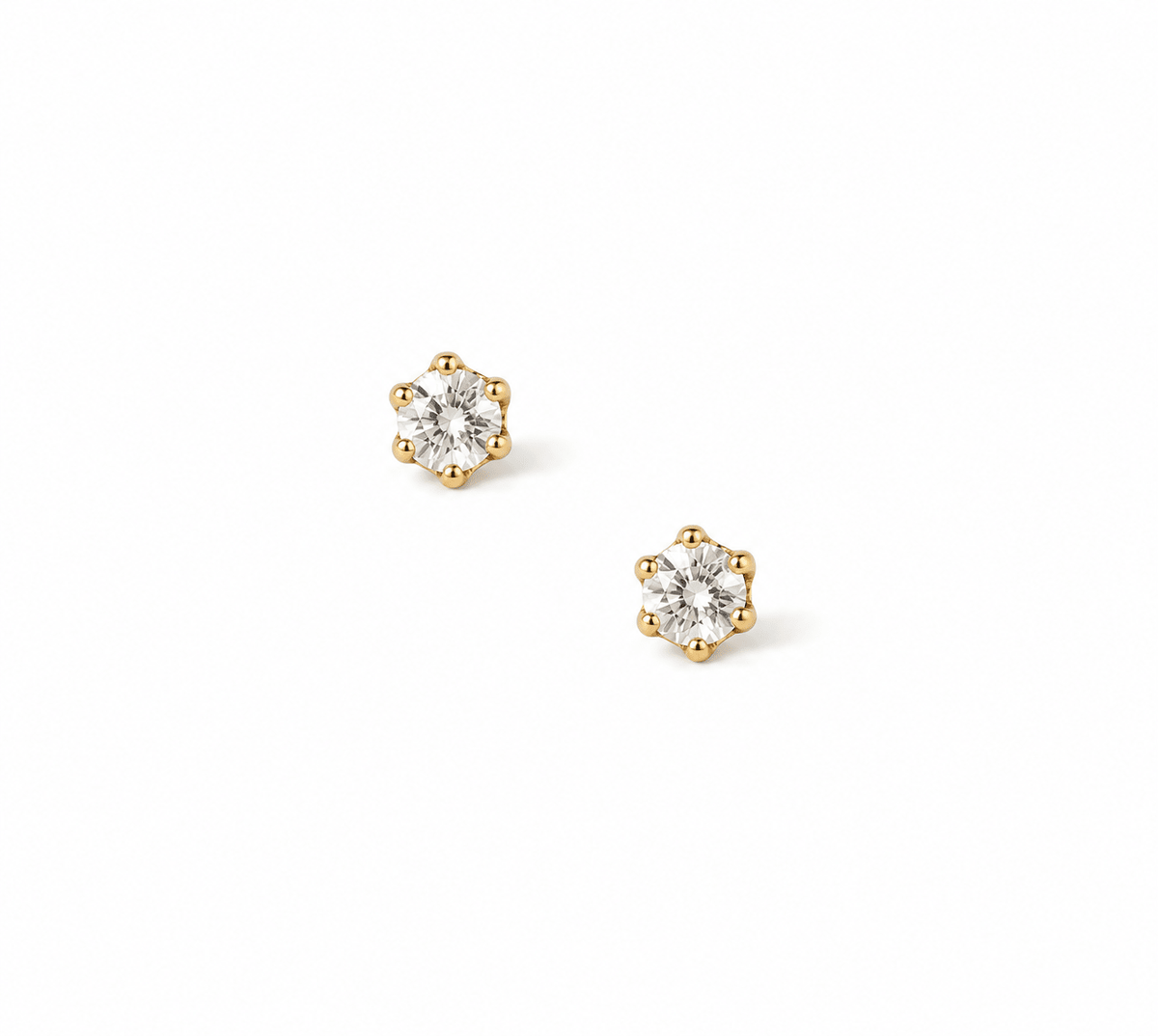 Screwback Stud Earrings - Micro Helen Gold - LINNY CO WholesaleStuds