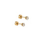 Screwback Stud Earrings - Micro Helen Gold - LINNY CO WholesaleStuds
