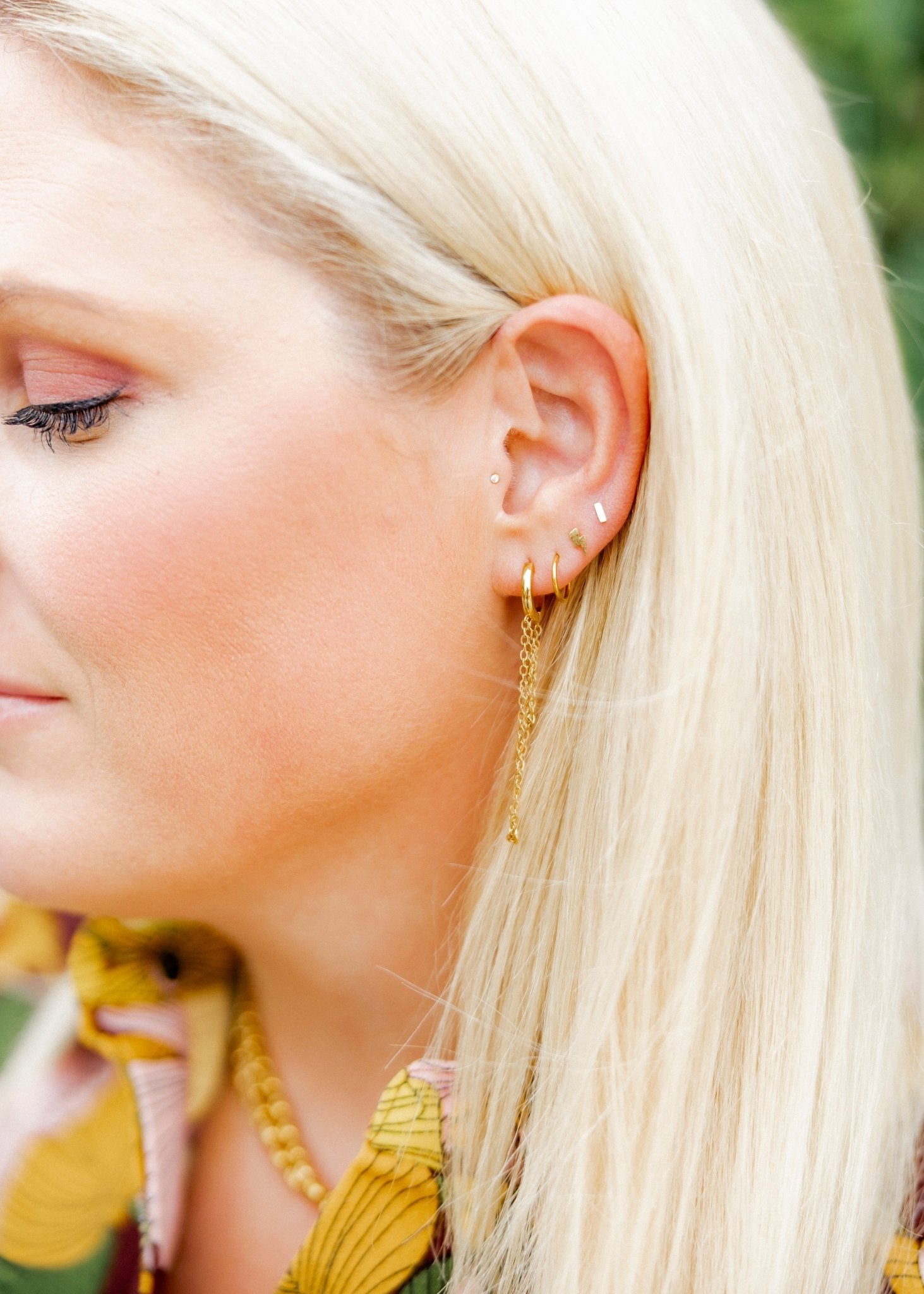 Screwback Stud Earrings - Micro Lightening Bolt - LINNY CO Wholesale