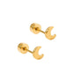 Screwback Stud Earrings - Micro Moon - LINNY CO WholesaleStuds
