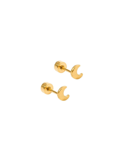 Screwback Stud Earrings - Micro Moon - LINNY CO WholesaleStuds