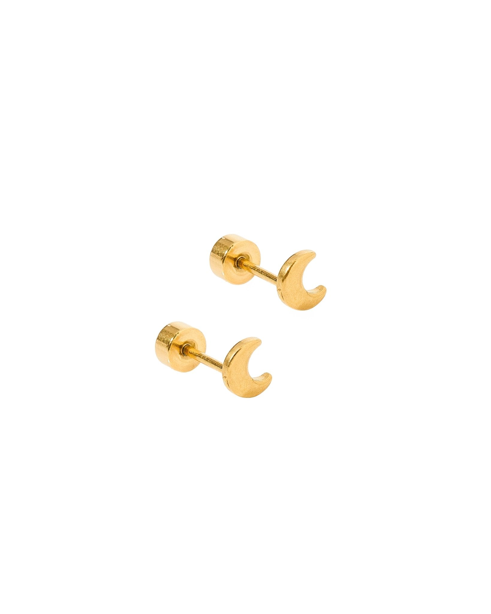 Screwback Stud Earrings - Micro Moon - LINNY CO WholesaleStuds