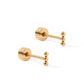 Screwback Stud Earrings - Micro Tally Gold - LINNY CO WholesaleStuds