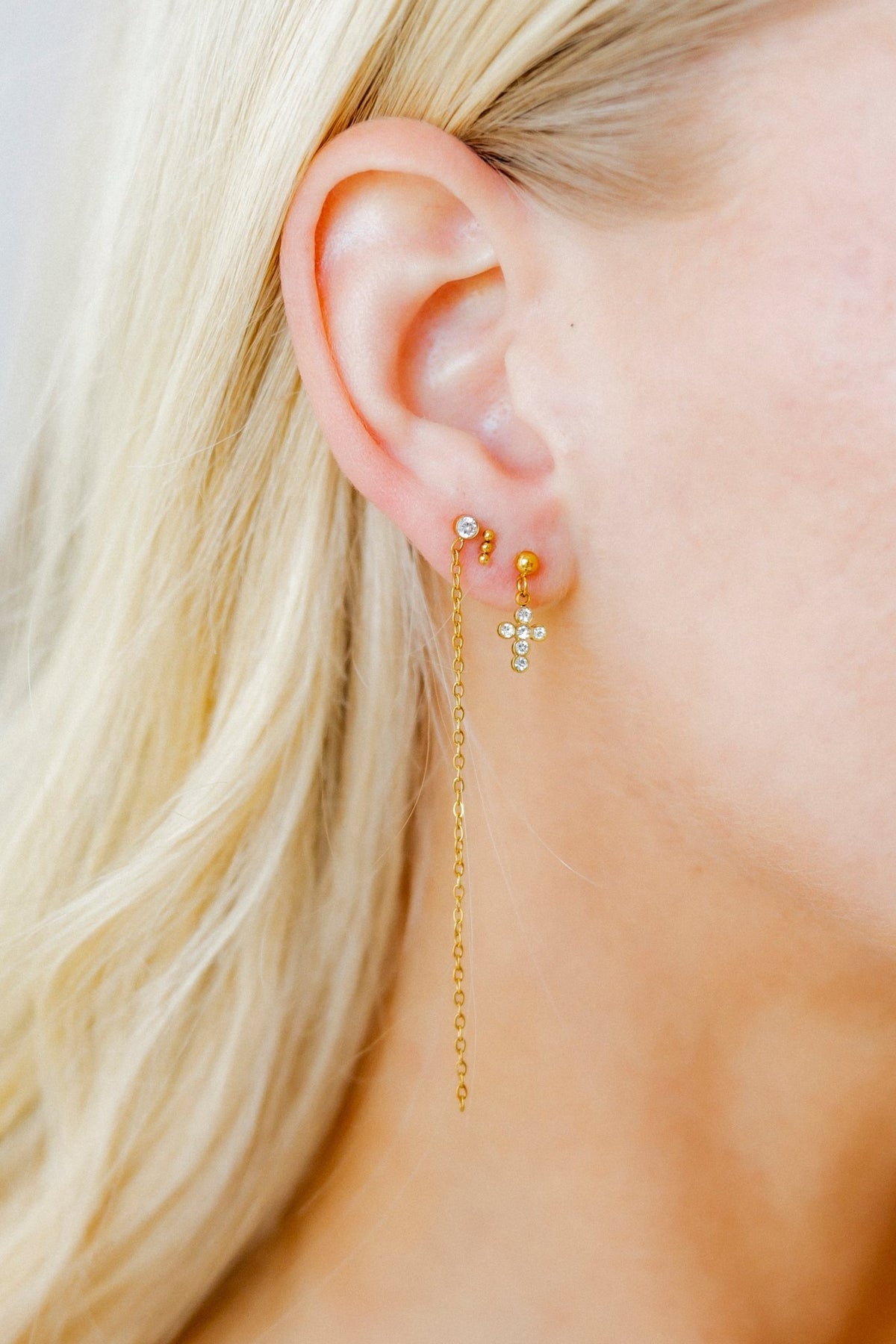 Screwback Stud Earrings - Micro Tally Gold - LINNY CO WholesaleStuds