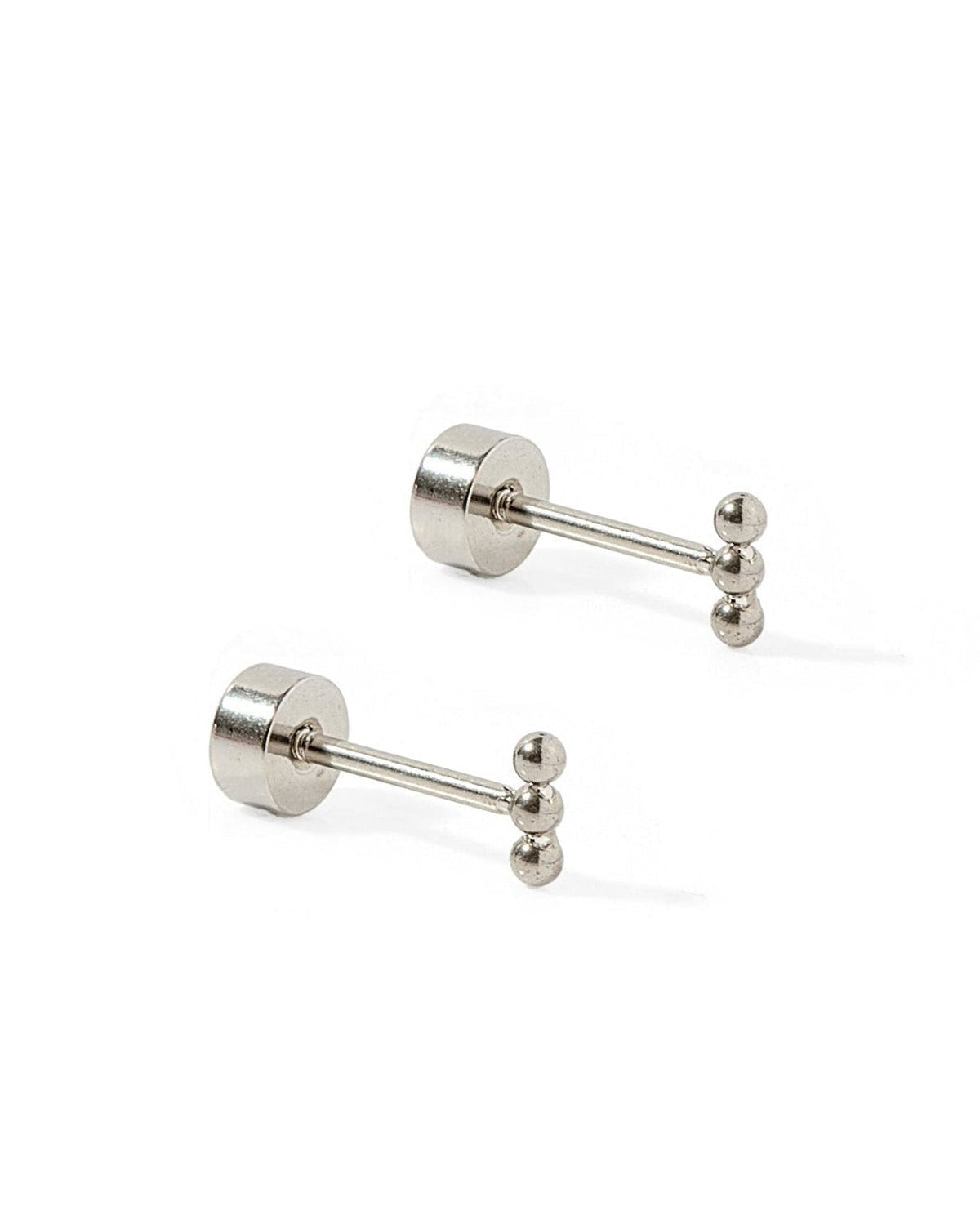 Screwback Stud Earrings - Micro Tally Silver - LINNY CO WholesaleStuds