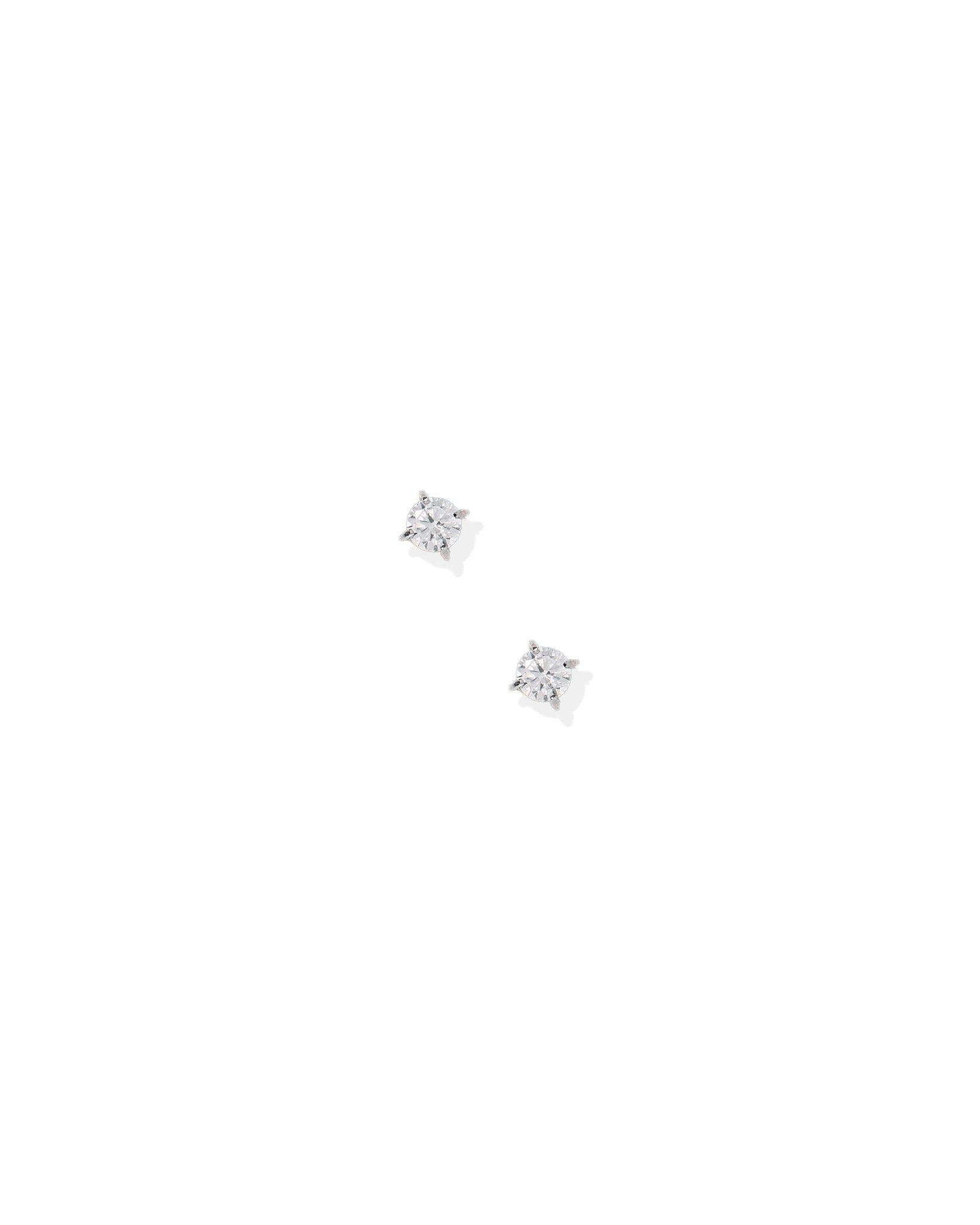 Screwback Stud Earrings - Micro Teagan CZ Silver - LINNY CO Wholesale