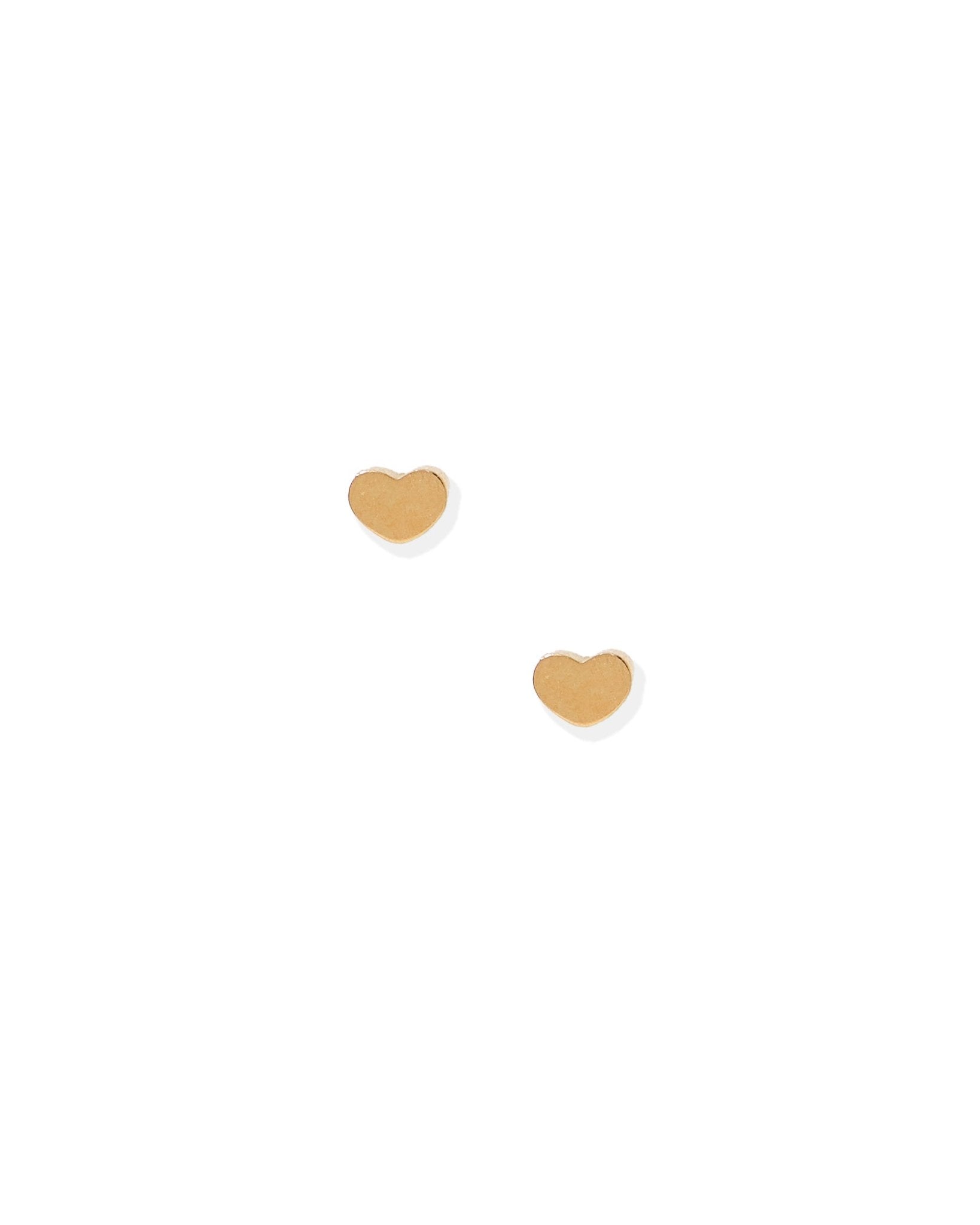 Screwback Stud Earrings - Micro Tessa Heart Gold - LINNY CO WholesaleStuds