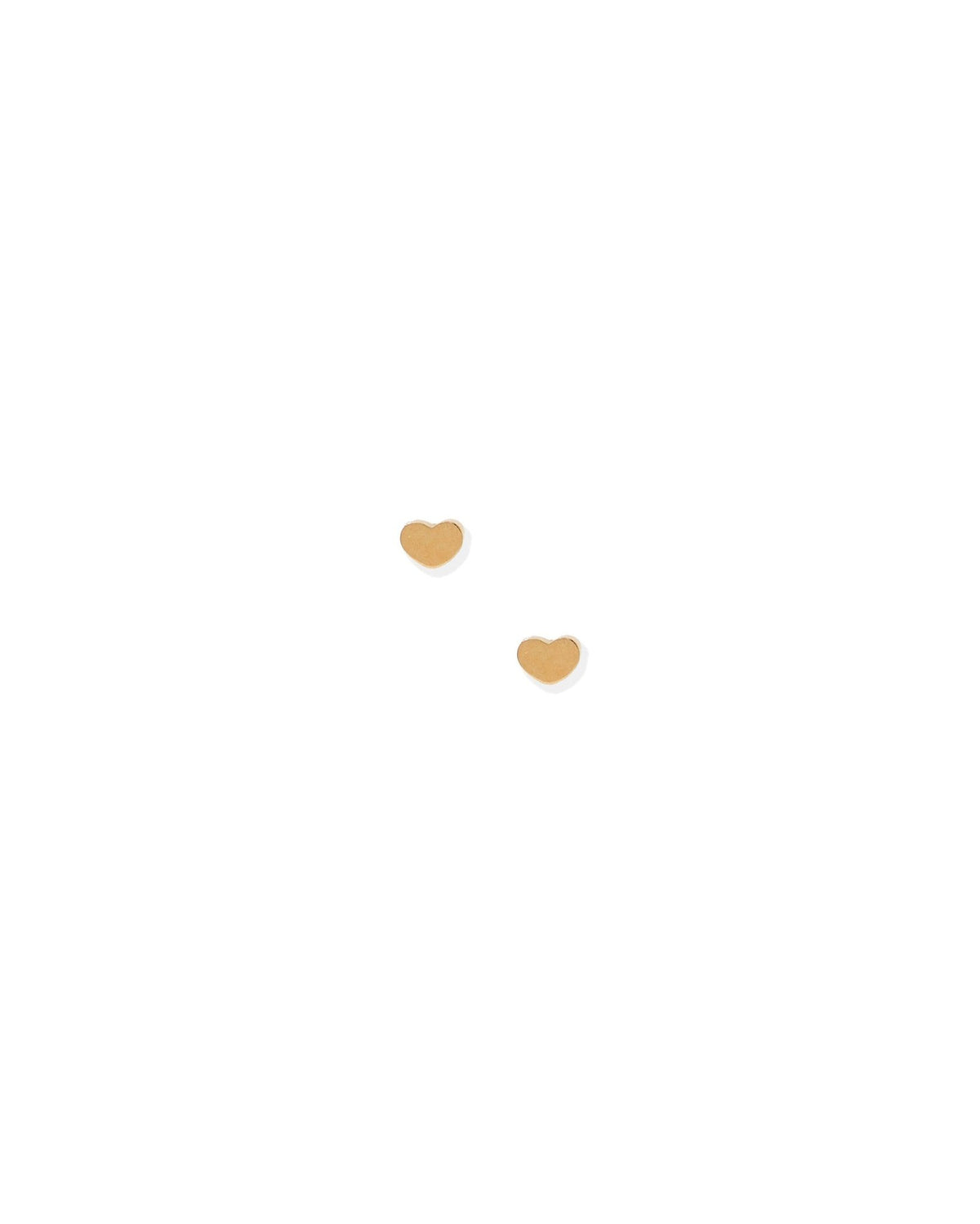 Screwback Stud Earrings - Micro Tessa Heart Gold - LINNY CO WholesaleStuds
