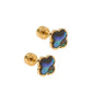 Screwback Stud Earrings - Midnight Clover - LINNY CO WholesaleStuds