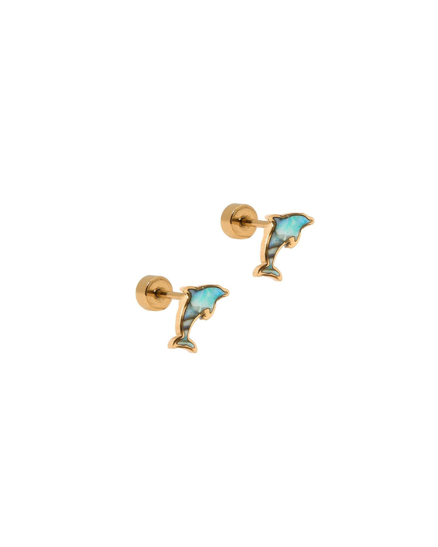 Screwback Stud Earrings - Midnight Dolphin - LINNY CO WholesaleStuds