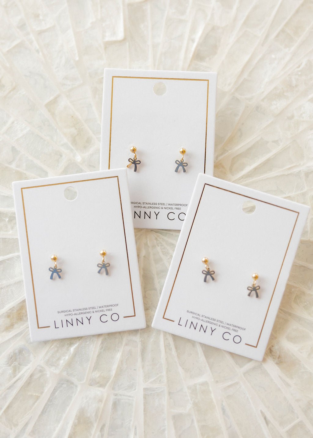 Screwback Stud Earrings - Millie Bow - LINNY CO WholesaleStuds
