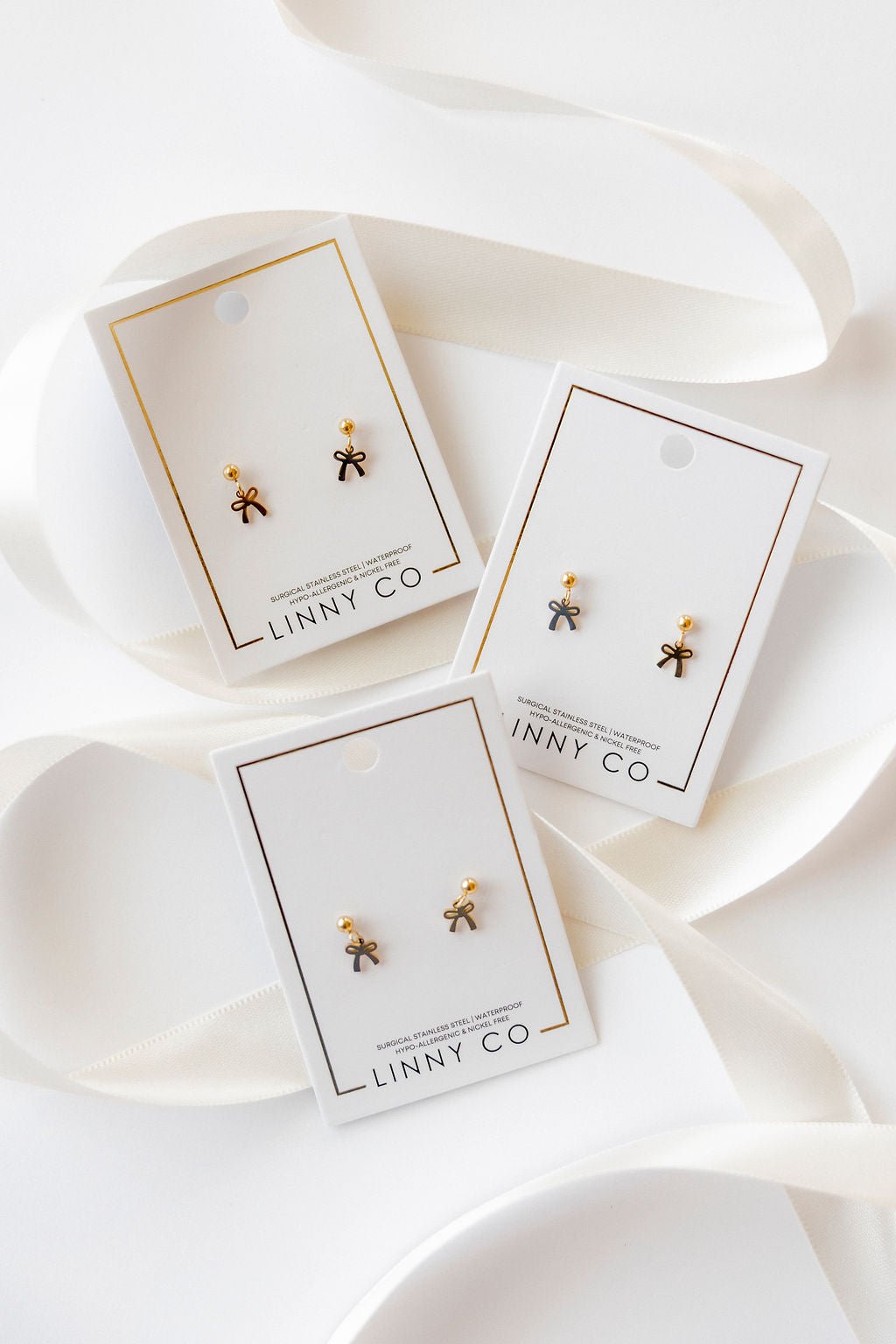 Screwback Stud Earrings - Millie Bow - LINNY CO WholesaleStuds