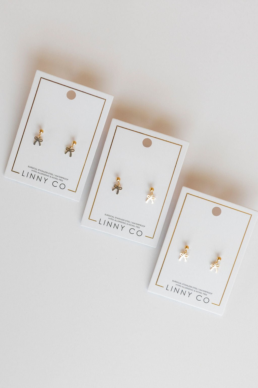 Screwback Stud Earrings - Millie Bow - LINNY CO WholesaleStuds
